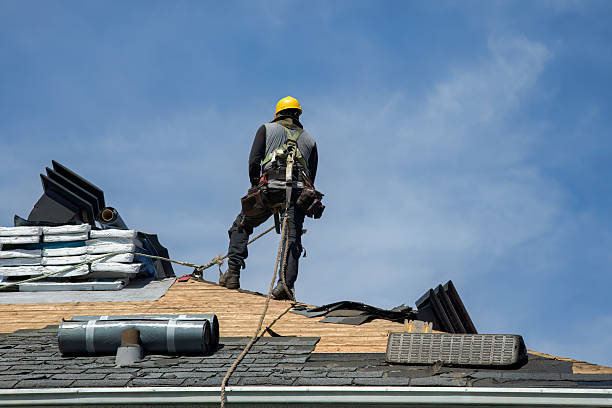 Professional Gutter Installation technician working in North Royalton, OH